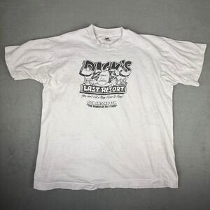 Vintage 90s Dicks Last Resort San Antonio T-Shirt Mens XL Fruit of the Loom